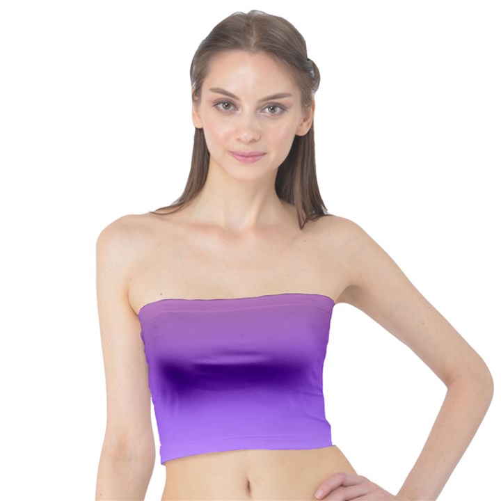 Plum and Violet Purple Gradient Ombre Color Tube Top