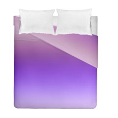 Plum And Violet Purple Gradient Ombre Color Duvet Cover Double Side (full/ Double Size) by SpinnyChairDesigns