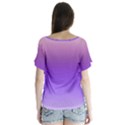 Plum and Violet Purple Gradient Ombre Color V-Neck Flutter Sleeve Top View2