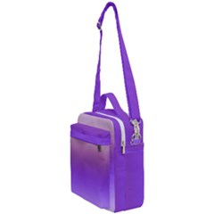 Plum And Violet Purple Gradient Ombre Color Crossbody Day Bag by SpinnyChairDesigns