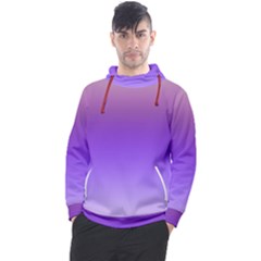 Plum And Violet Purple Gradient Ombre Color Men s Pullover Hoodie by SpinnyChairDesigns