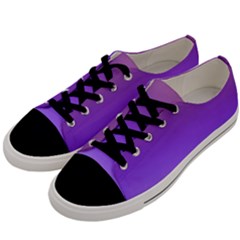 Plum And Violet Purple Gradient Ombre Color Men s Low Top Canvas Sneakers by SpinnyChairDesigns