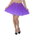 Plum and Violet Purple Gradient Ombre Color Velvet Skater Skirt View1