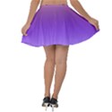 Plum and Violet Purple Gradient Ombre Color Velvet Skater Skirt View2