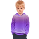 Plum and Violet Purple Gradient Ombre Color Kids  Overhead Hoodie View1