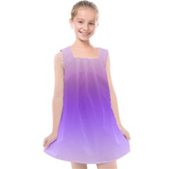 Plum And Violet Purple Gradient Ombre Color Kids  Cross Back Dress