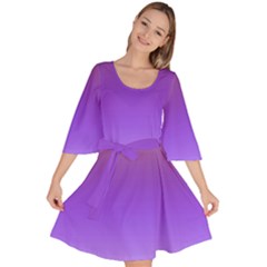 Plum And Violet Purple Gradient Ombre Color Velour Kimono Dress by SpinnyChairDesigns