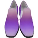 Plum and Violet Purple Gradient Ombre Color Women Slip On Heel Loafers View1