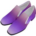 Plum and Violet Purple Gradient Ombre Color Women Slip On Heel Loafers View2