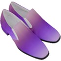 Plum and Violet Purple Gradient Ombre Color Women Slip On Heel Loafers View3