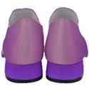 Plum and Violet Purple Gradient Ombre Color Women Slip On Heel Loafers View4