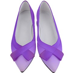 Plum And Violet Purple Gradient Ombre Color Women s Bow Heels by SpinnyChairDesigns