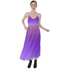 Plum And Violet Purple Gradient Ombre Color Tie Back Maxi Dress by SpinnyChairDesigns