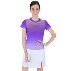 Plum And Violet Purple Gradient Ombre Color Women s Sports Top by SpinnyChairDesigns