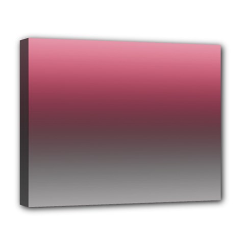 Blush Pink And Grey Gradient Ombre Color Deluxe Canvas 20  X 16  (stretched) by SpinnyChairDesigns