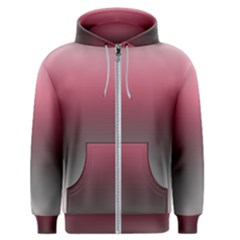 Blush Pink And Grey Gradient Ombre Color Men s Zipper Hoodie