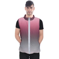 Blush Pink And Grey Gradient Ombre Color Men s Puffer Vest by SpinnyChairDesigns