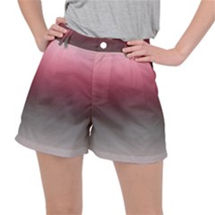 Blush Pink And Grey Gradient Ombre Color Ripstop Shorts by SpinnyChairDesigns