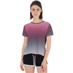 Blush Pink And Grey Gradient Ombre Color Open Back Sport Tee