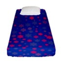 Bisexual Pride Tiny Scattered Flowers Pattern Fitted Sheet (Single Size) View1