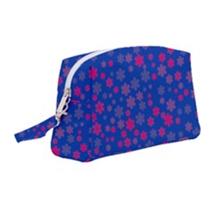 Bisexual Pride Tiny Scattered Flowers Pattern Wristlet Pouch Bag (medium) by VernenInk