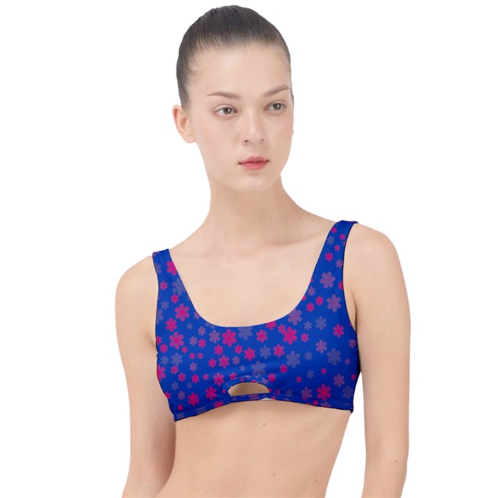 Bisexual Pride Tiny Scattered Flowers Pattern The Little Details Bikini Top