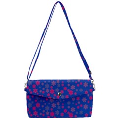 Bisexual Pride Tiny Scattered Flowers Pattern Removable Strap Clutch Bag by VernenInk