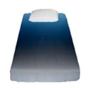 Sky Blue and Grey Color Gradient Ombre Fitted Sheet (Single Size) View1