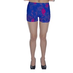 Bi Floral-pattern-background-1308 Skinny Shorts by VernenInk