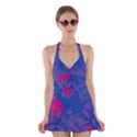 Bi Floral-pattern-background-1308 Halter Dress Swimsuit  View1