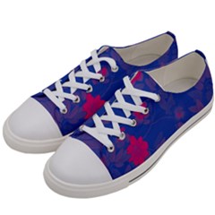 Bi Floral-pattern-background-1308 Women s Low Top Canvas Sneakers by VernenInk