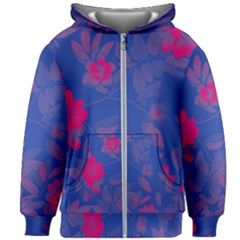 Bi Floral-pattern-background-1308 Kids  Zipper Hoodie Without Drawstring by VernenInk