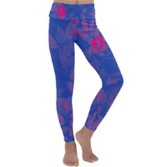 Bi Floral-pattern-background-1308 Kids  Lightweight Velour Classic Yoga Leggings by VernenInk