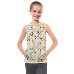 Tekstura-seamless-retro-pattern Kids  Sleeveless Hoodie by Sobalvarro