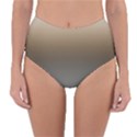 Brown and Grey Gradient Ombre Color Reversible High-Waist Bikini Bottoms View1