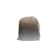 Brown And Grey Gradient Ombre Color Drawstring Pouch (xs) by SpinnyChairDesigns