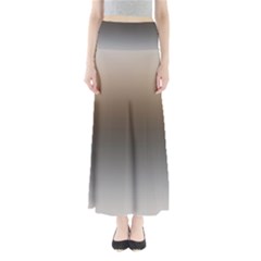 Brown And Grey Gradient Ombre Color Full Length Maxi Skirt by SpinnyChairDesigns