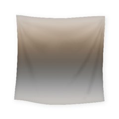 Brown And Grey Gradient Ombre Color Square Tapestry (small) by SpinnyChairDesigns