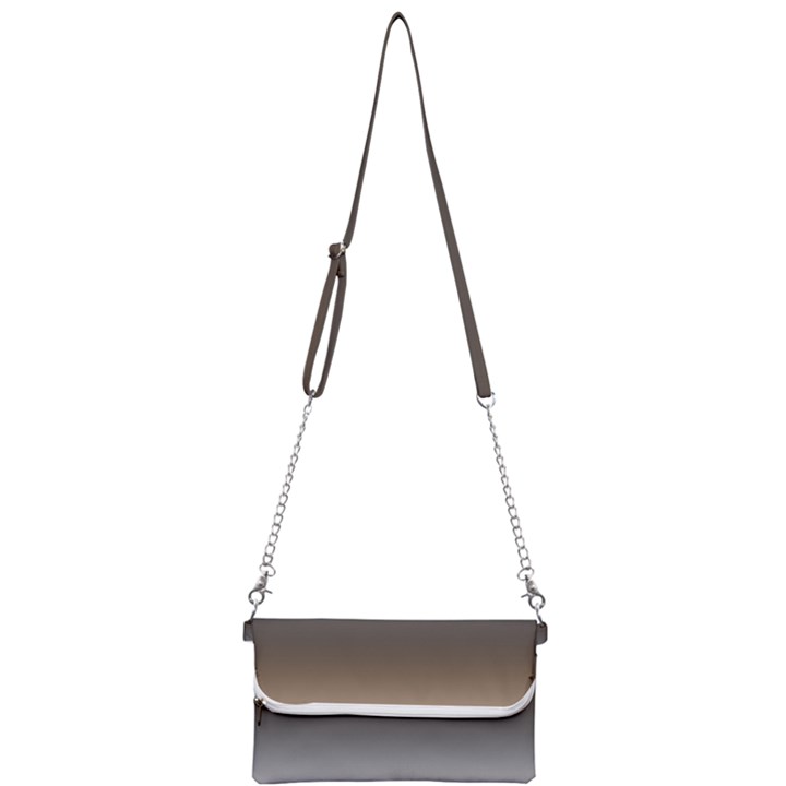 Brown and Grey Gradient Ombre Color Mini Crossbody Handbag