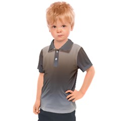 Brown And Grey Gradient Ombre Color Kids  Polo Tee