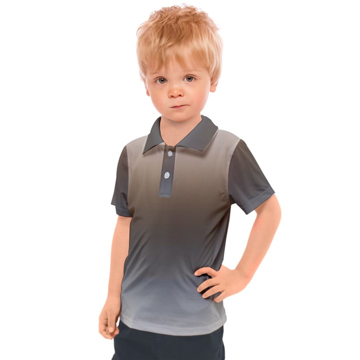 Brown and Grey Gradient Ombre Color Kids  Polo Tee