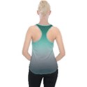 Teal Green and Grey Gradient Ombre Color Piece Up Tank Top View2