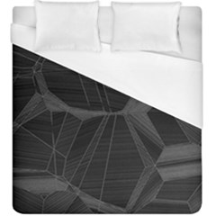 Black Tourmaline Stone Geometric Pattern Duvet Cover (king Size) by SpinnyChairDesigns