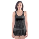 Black Tourmaline Stone Geometric Pattern Skater Dress Swimsuit View1