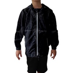 Black Tourmaline Stone Geometric Pattern Kids  Hooded Windbreaker by SpinnyChairDesigns