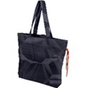 Black Tourmaline Stone Geometric Pattern Drawstring Tote Bag View1