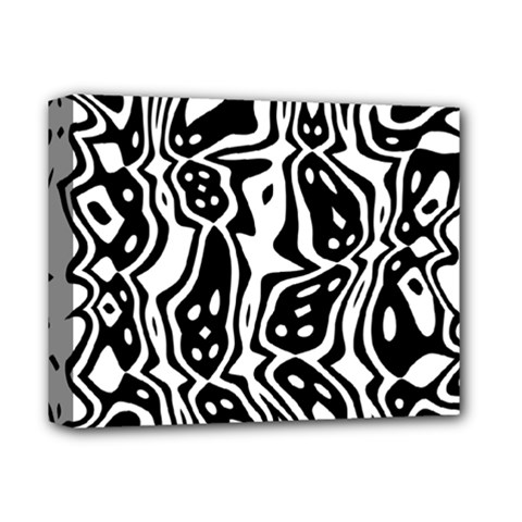 Black And White Abstract Stripe Pattern Deluxe Canvas 14  X 11  (stretched) by SpinnyChairDesigns