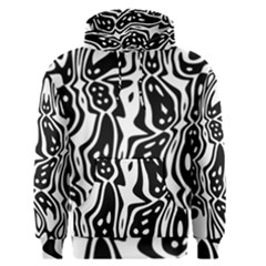 Black And White Abstract Stripe Pattern Men s Core Hoodie by SpinnyChairDesigns