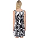 Black and White Abstract Stripe Pattern Sleeveless Satin Nightdress View2