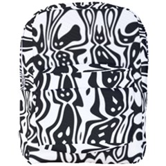 Black And White Abstract Stripe Pattern Full Print Backpack